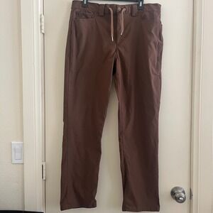 Element Mens Nylon Utility Gorpcore Pants 36 Brown Drawstring Tactical Workwear